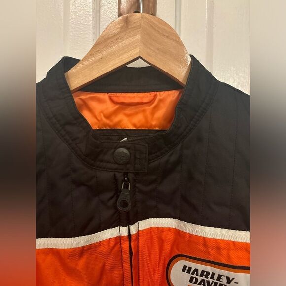 Vintage 2005 Harley Davidson Women’s Racing Motorcycle Jacket Size Medium - Picture 8 of 12